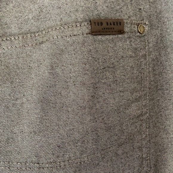 Designer Ted Baker London Brown Gray Straight Leg Pant - Picture 6 of 11